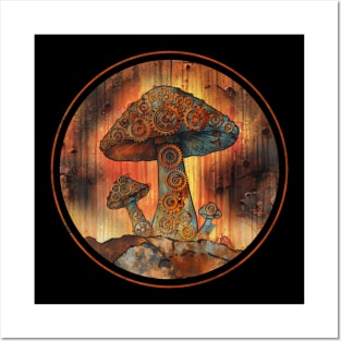 Rusty Metal Mushroom Posters and Art